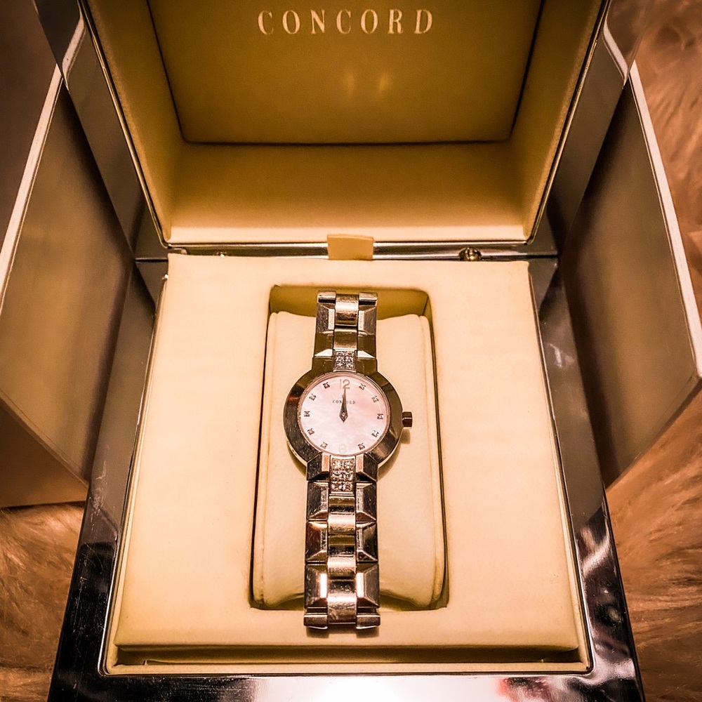Concord LaScala Watch Mother of Pearl & Diamonds